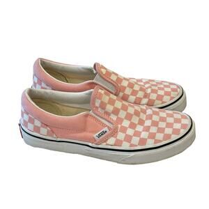 Vans Pink and White Checkered Kids Sneakers
